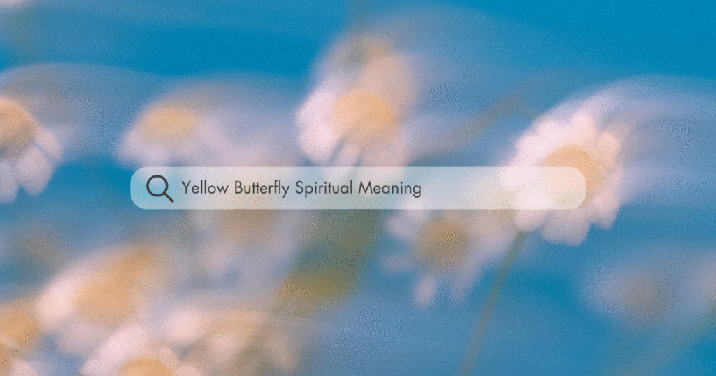 Spiritual Meaning of Yellow Butterfly